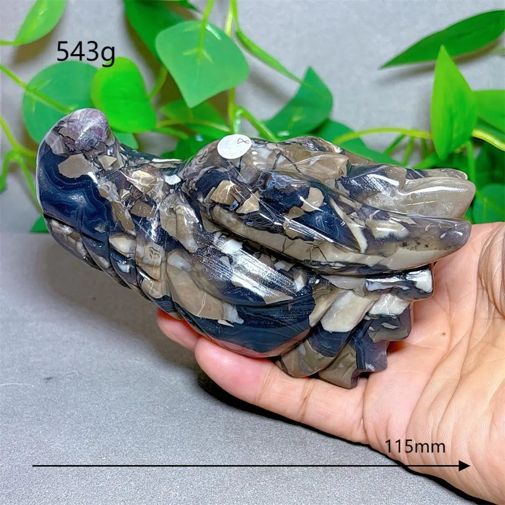Fire Agate Dragon Skull-ToShay.org