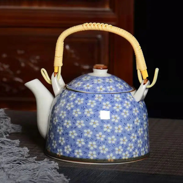 White Painted Porcelain Tea Pot-ToShay.org