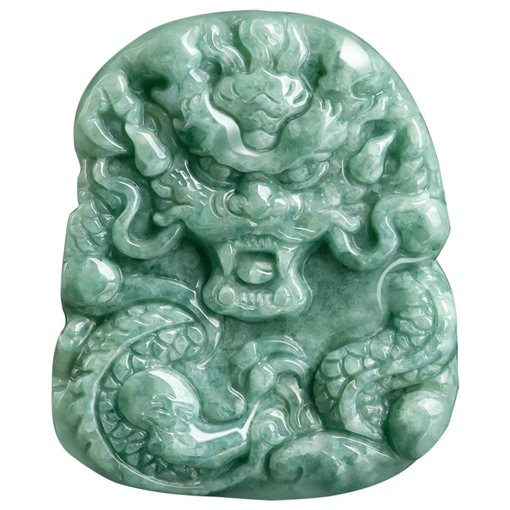 Green Jadeite Dragon Pendant-ToShay.org