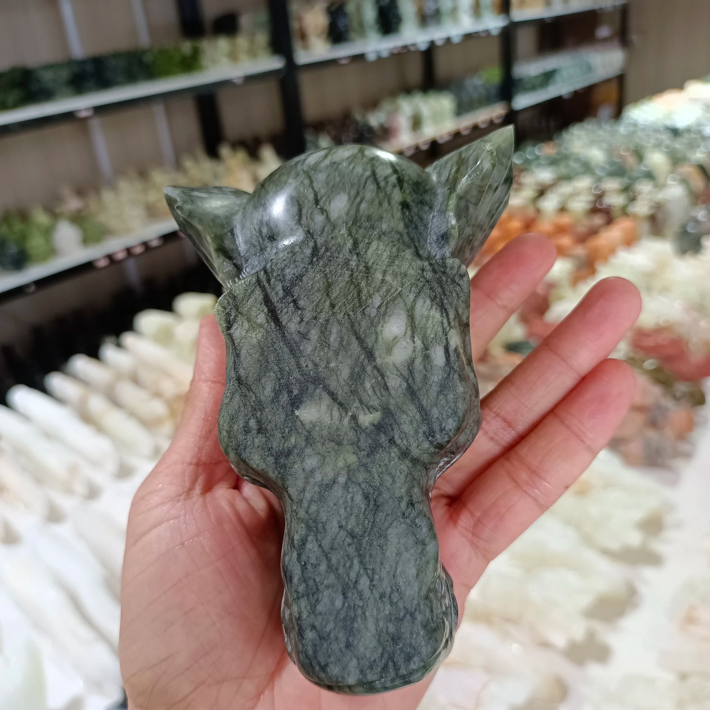 Green Tree Jade Dragon Head-ToShay.org