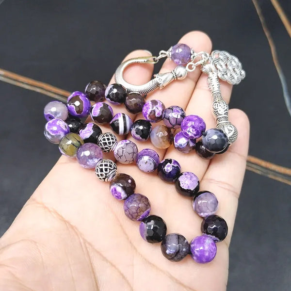 Purple Agate Prayer Beads-ToShay.org