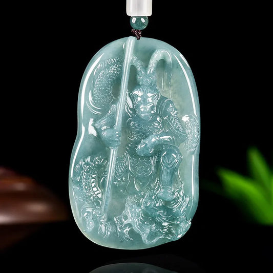 Blue Jade Wukong Pendant-ToShay.org