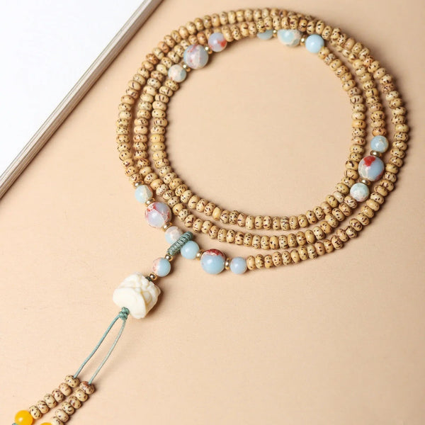 Brown Bodhi Bead Mala-ToShay.org