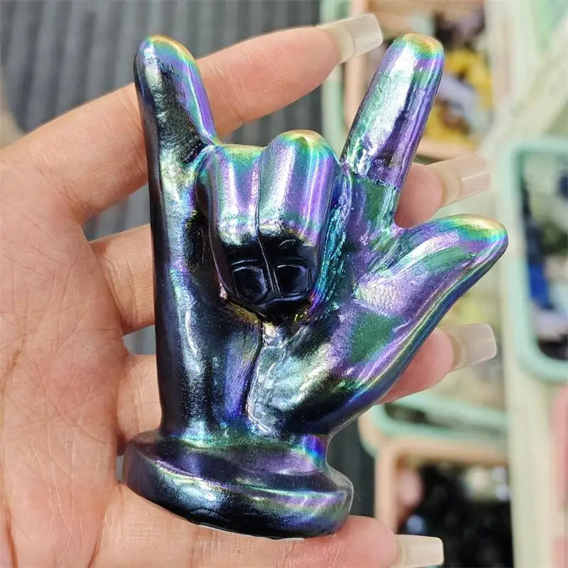 Purple Aura Quartz Hand-ToShay.org
