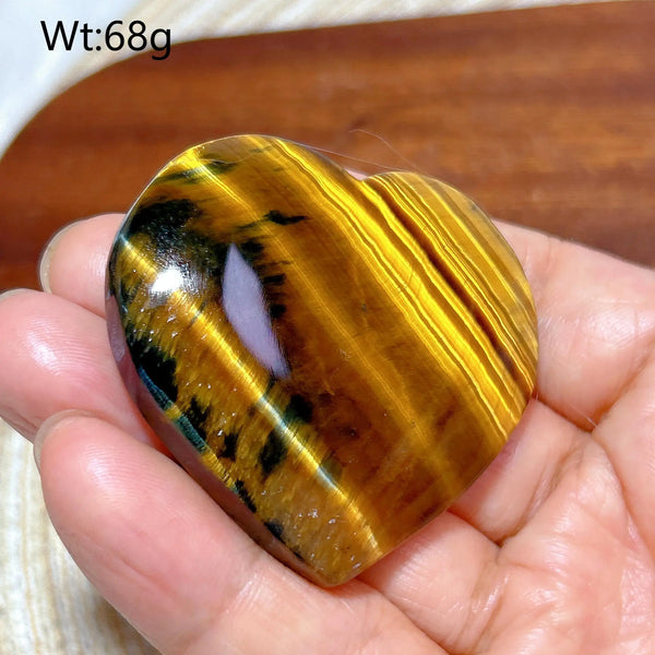 Yellow Blue Tiger Eye Heart-ToShay.org