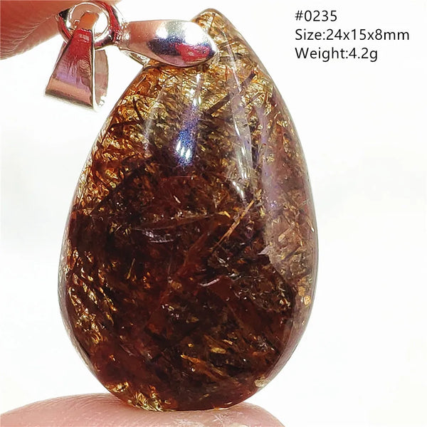Gold Rutilated Quartz Pendant-ToShay.org
