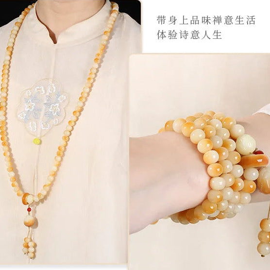 Yellow Jade Bodhi Beads-ToShay.org