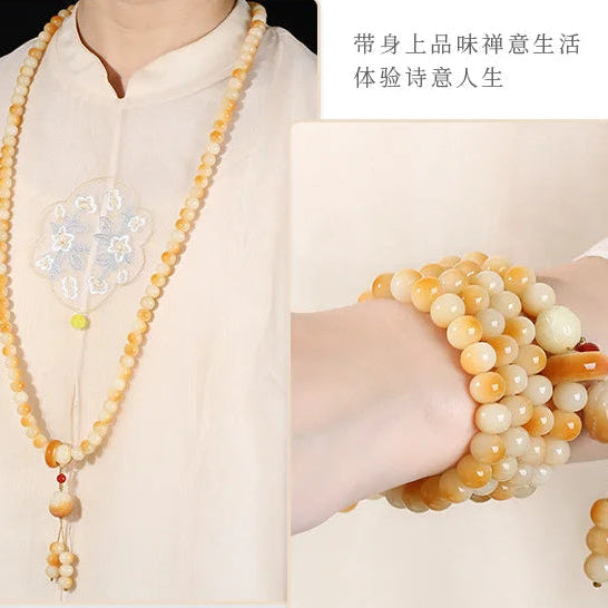 Yellow Jade Bodhi Beads-ToShay.org