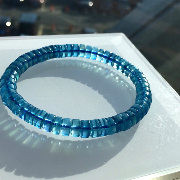 Blue Aquamarine Bracelet-ToShay.org