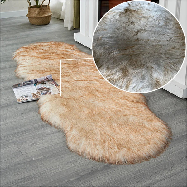White Faux Fur Rugs-ToShay.org
