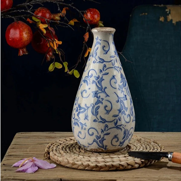Blue Ceramic Vase-ToShay.org