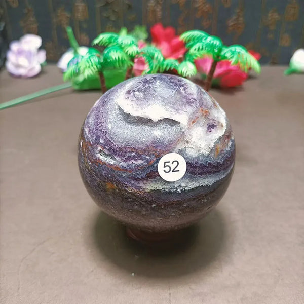 Purple Sphalerite Geode Ball-ToShay.org