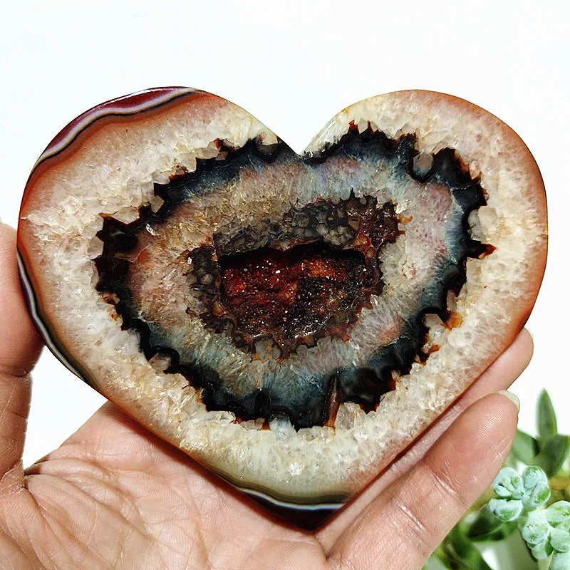 Red Agate Geode Heart-ToShay.org