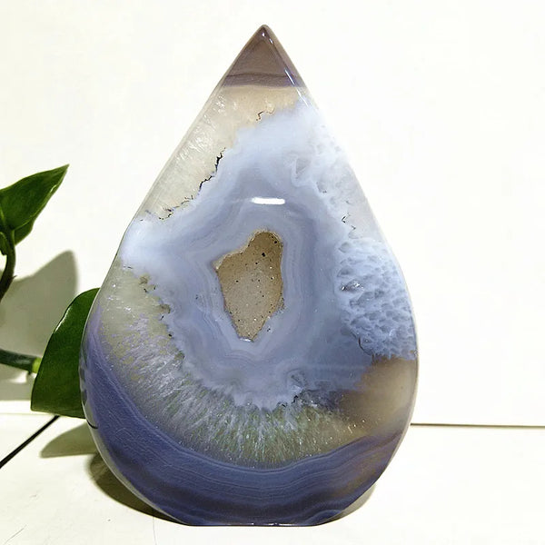 Grey Agate Crystal Point-ToShay.org