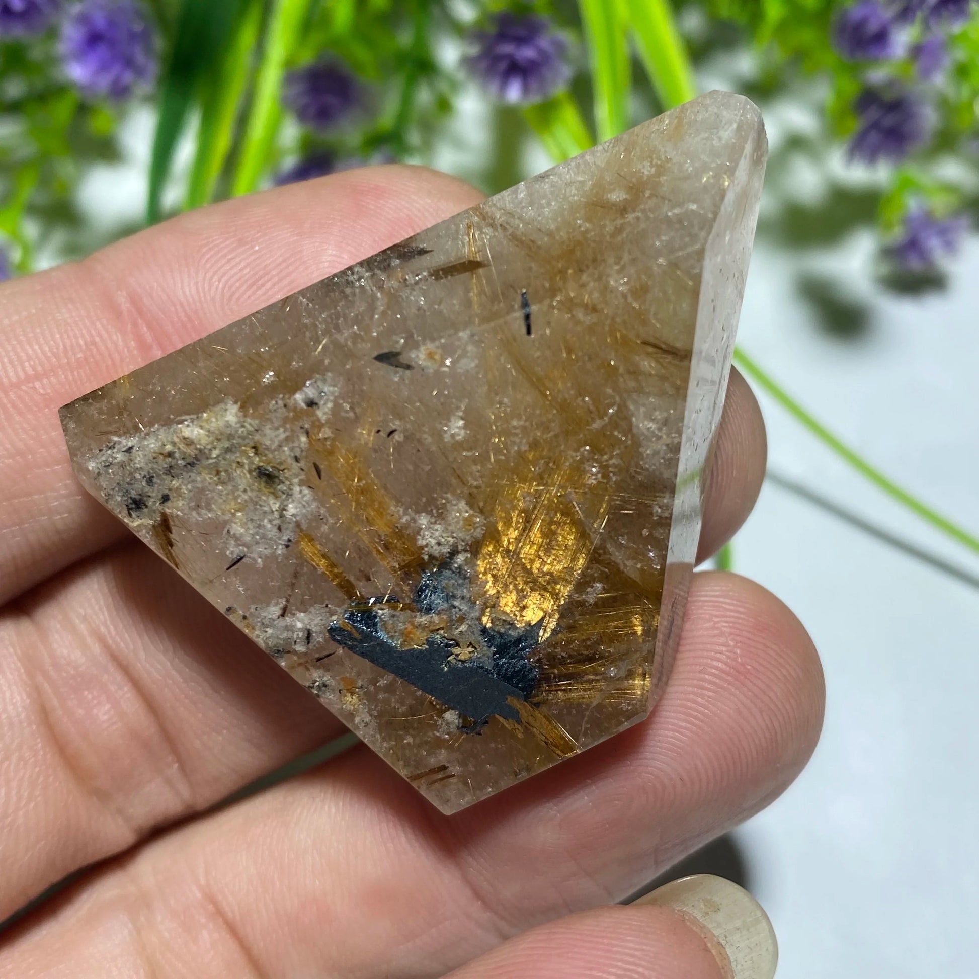 Gold Rutilated Quartz Rock-ToShay.org