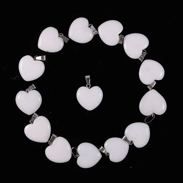 White Jade Heart Pendant-ToShay.org