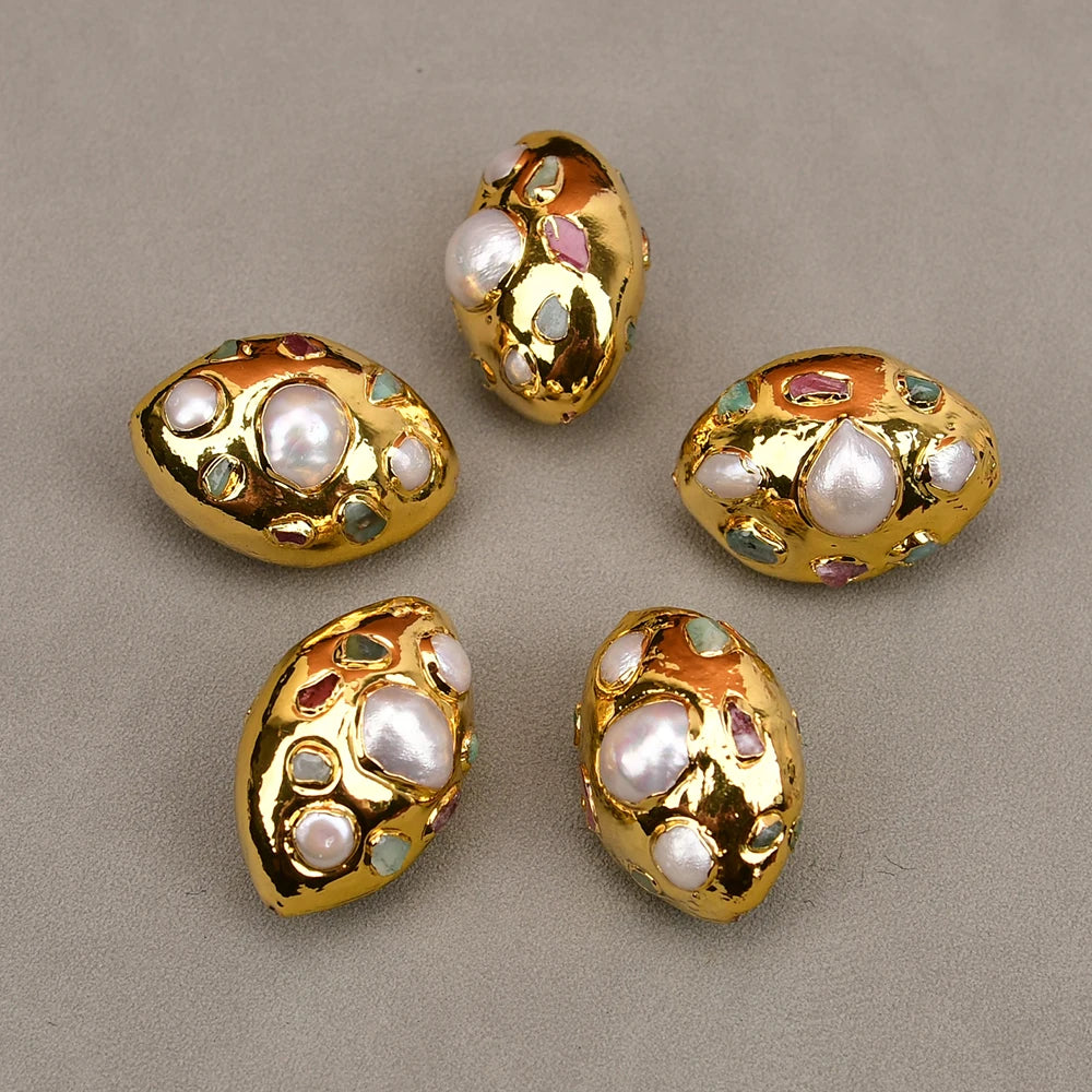 White Pearl Paved Beads-ToShay.org