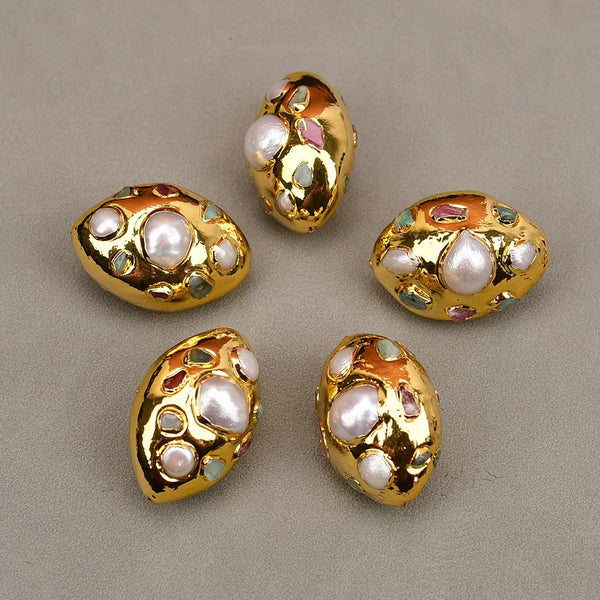 White Pearl Paved Beads-ToShay.org