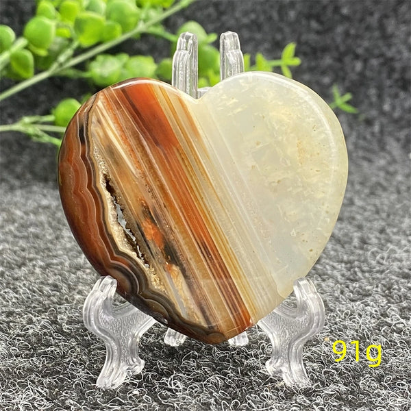 Red Agate Geode Heart-ToShay.org