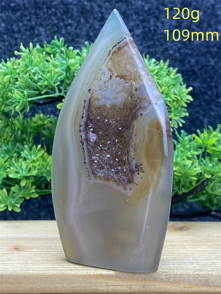 Blue Agate Geode Flame-ToShay.org