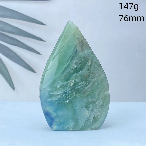 Green Feather Fluorite Torch-ToShay.org