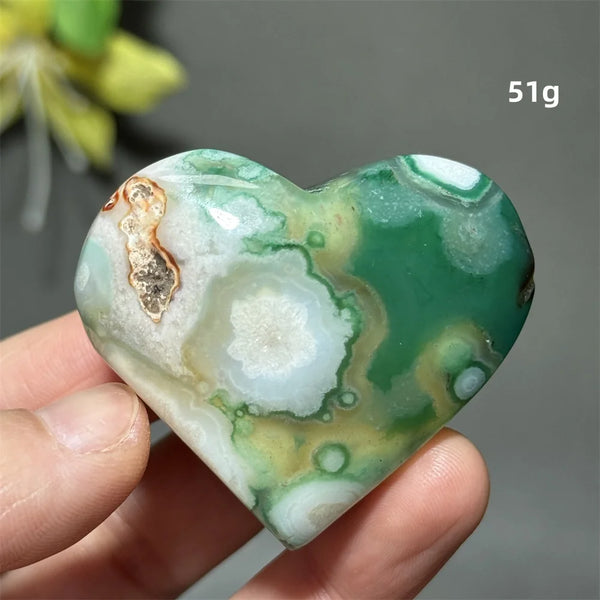 Green Cherry Agate Heart-ToShay.org