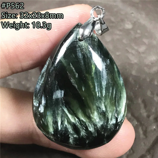 Green Seraphinite Pendant-ToShay.org