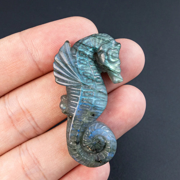 Blue Labradorite Seahorse-ToShay.org