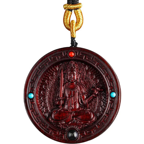 Purple Sandalwood Buddha Pendant-ToShay.org