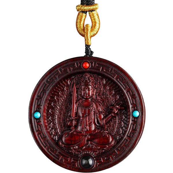 Purple Sandalwood Buddha Pendant-ToShay.org