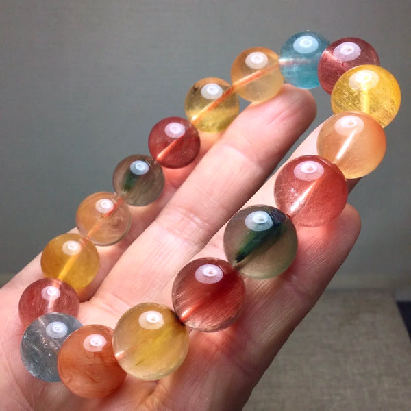 Mixed Rutilated Quartz Bracelet-ToShay.org