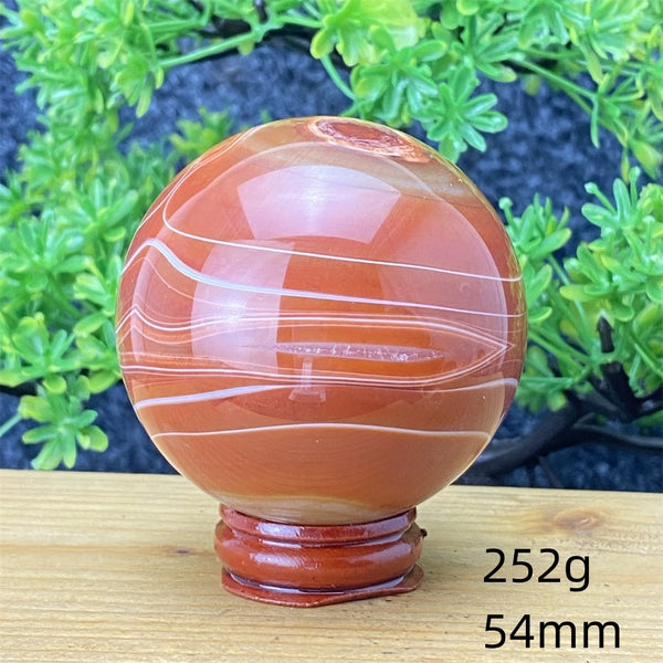 Red Striped Agate Ball-ToShay.org