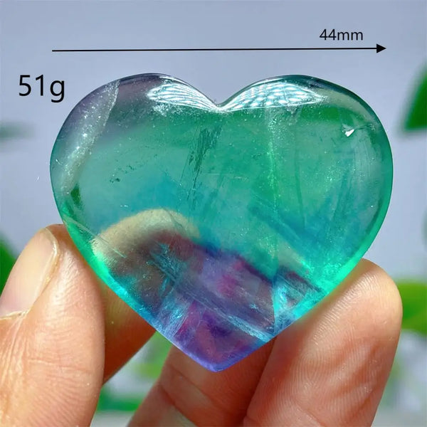 Rainbow Fluorite Heart-ToShay.org