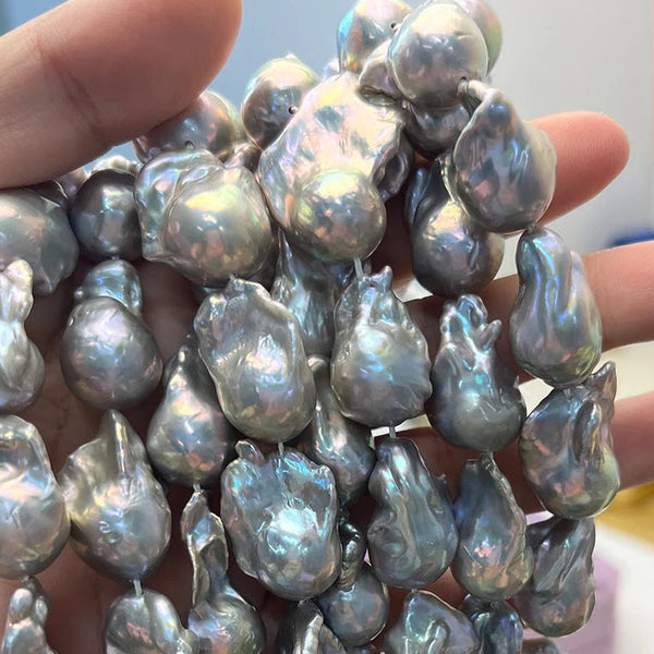 Grey Pearl Fishtail Beads-ToShay.org
