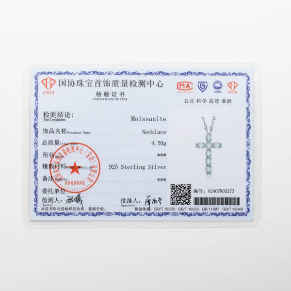 Silver Diamond Cross Pendant-ToShay.org