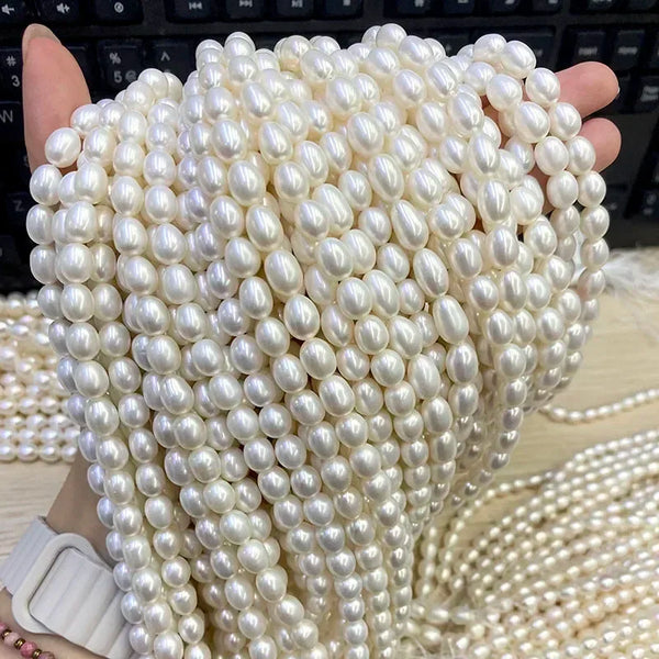 White Pearl Rice Beads-ToShay.org