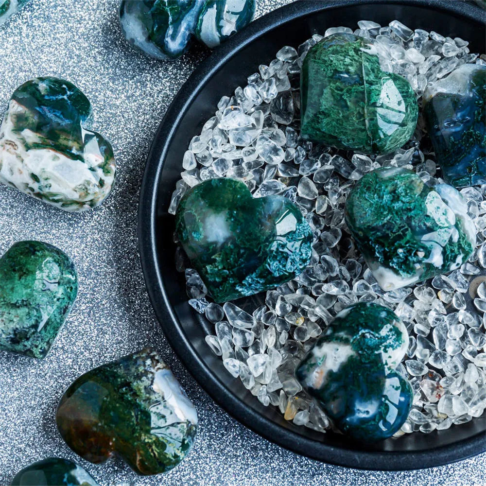 Green Moss Agate Heart-ToShay.org