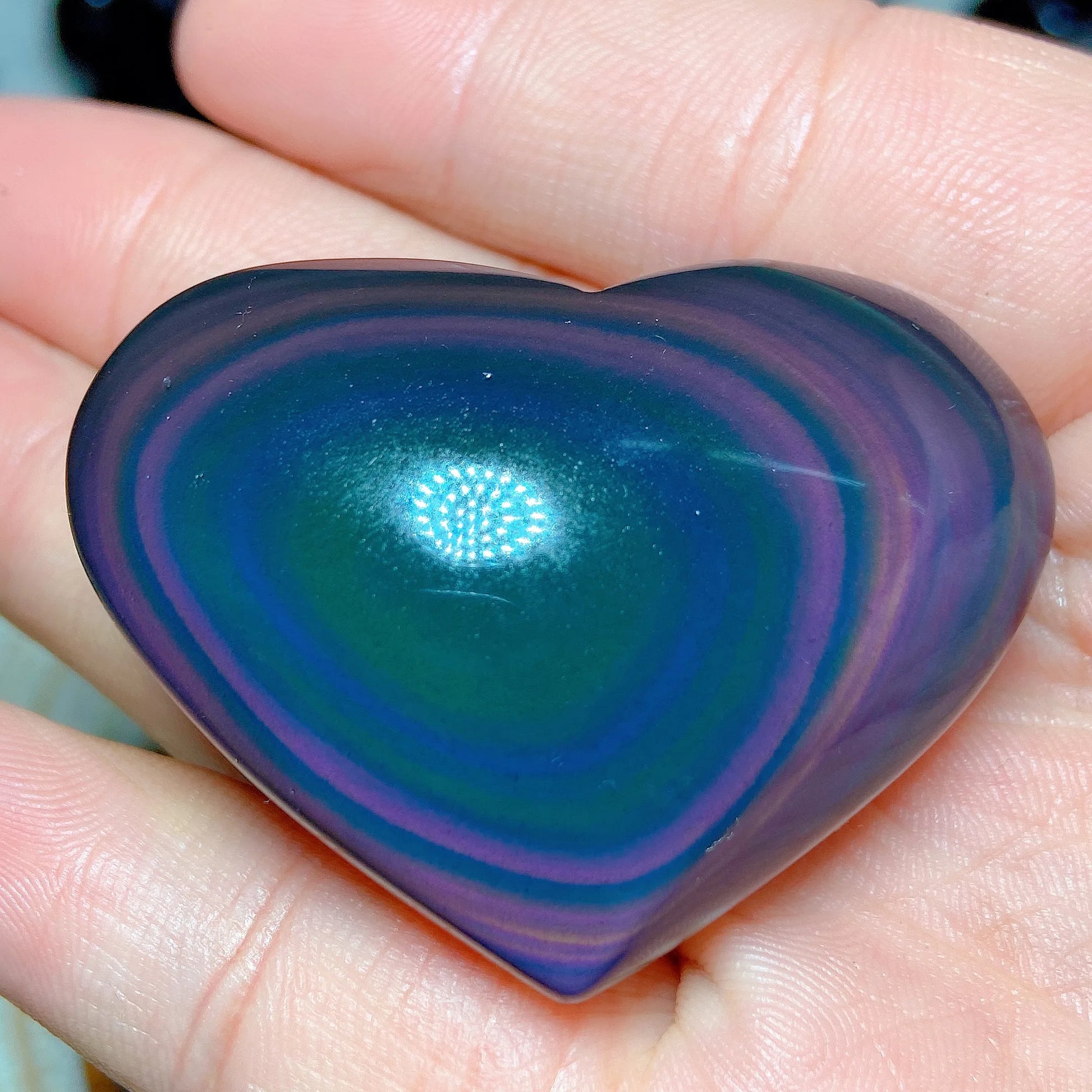 Rainbow Obsidian Heart-ToShay.org