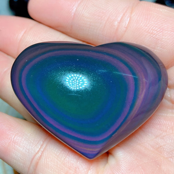 Rainbow Obsidian Heart-ToShay.org