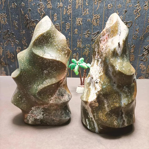 Green Ocean Jasper Flame-ToShay.org