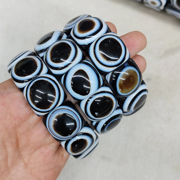 Black White Agate Bracelet-ToShay.org