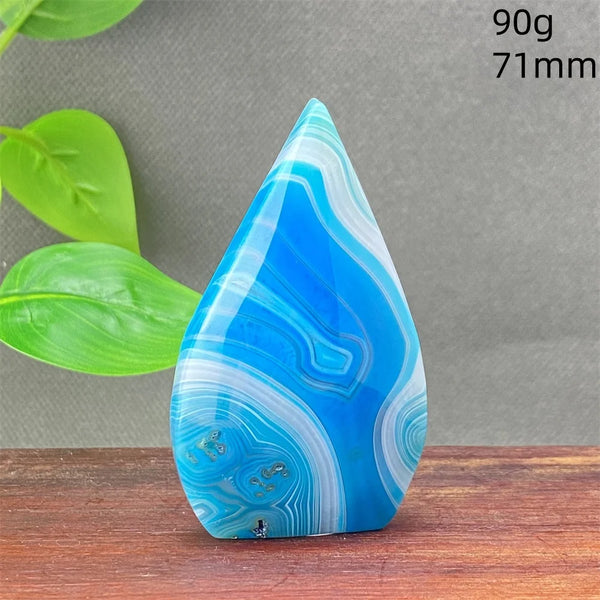 Blue Striped Agate Torch-ToShay.org