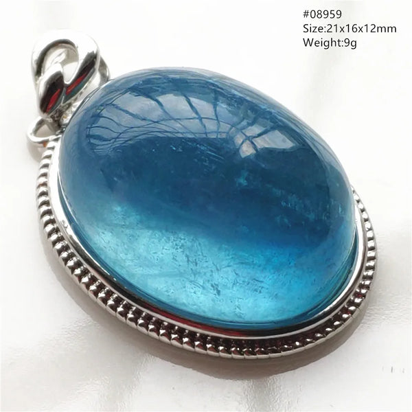 Blue Aquamarine Pendant-ToShay.org