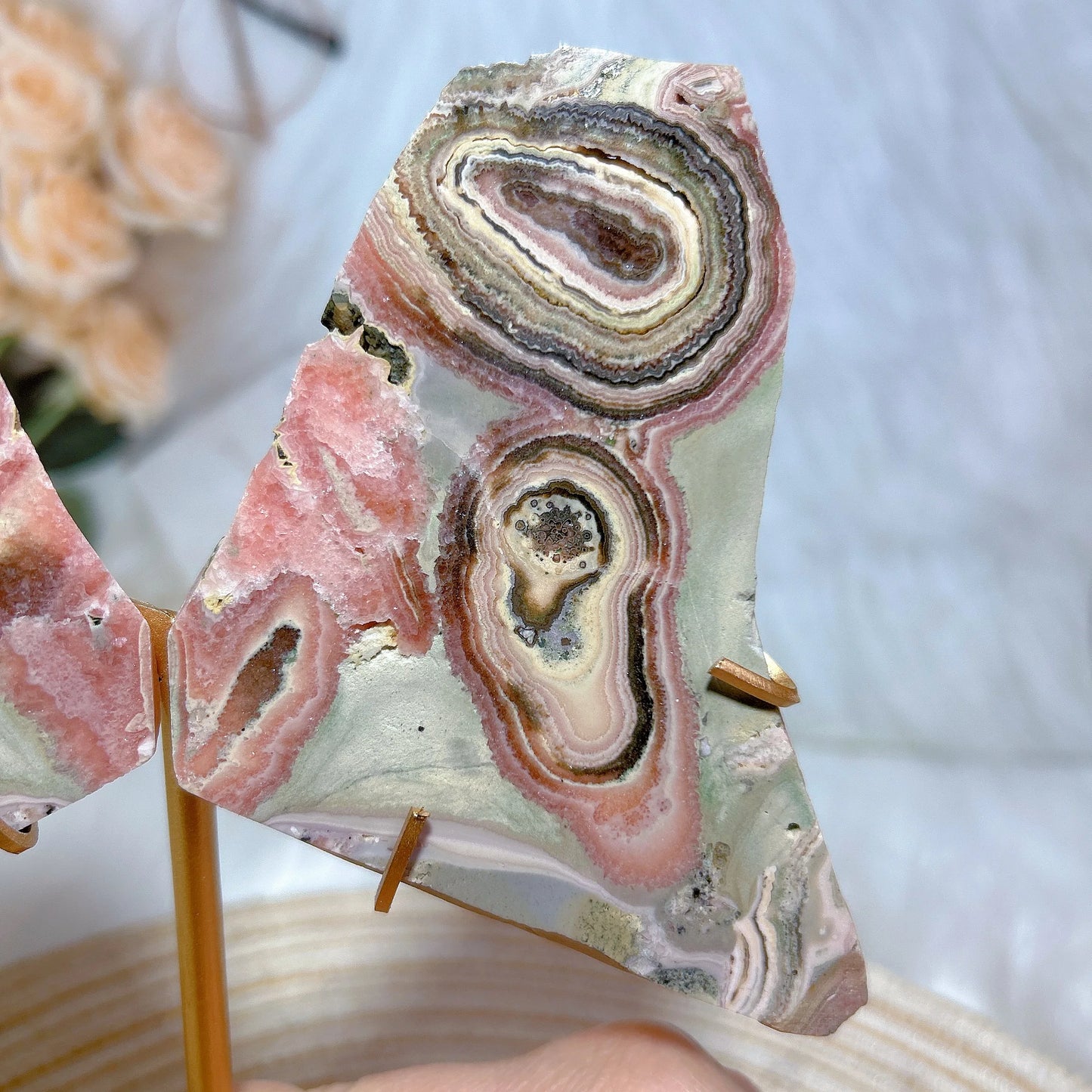 Pink Rhodochrosite Butterfly Wing-ToShay.org