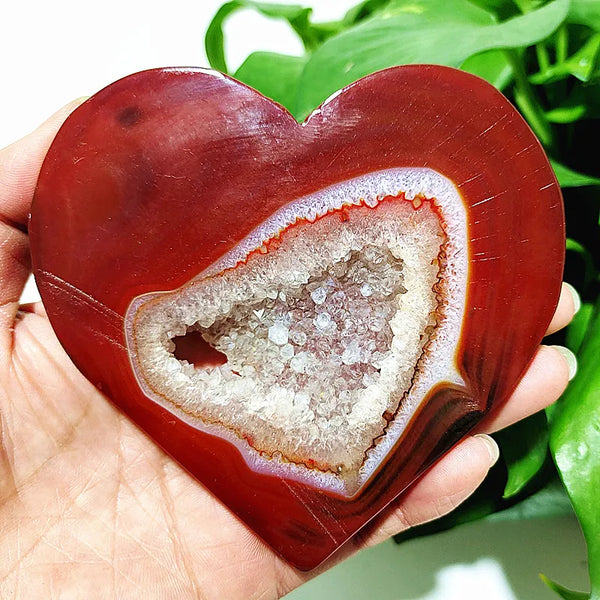 Red Agate Geode Hearts-ToShay.org