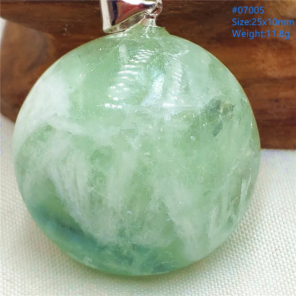 Green Feather Fluorite Pendant-ToShay.org