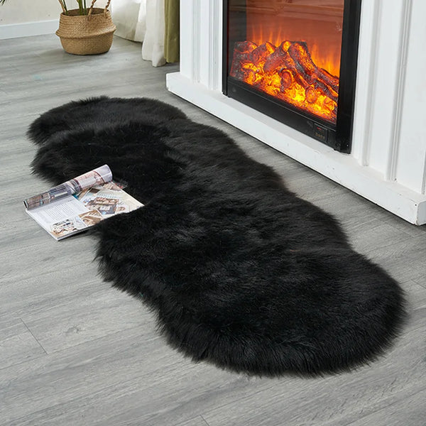 White Faux Fur Rugs-ToShay.org