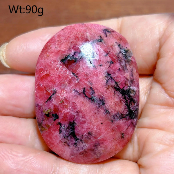 Pink Rhodonite Palm Stone-ToShay.org