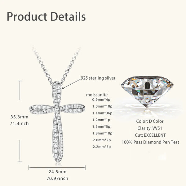 Gold Diamond Cross Pendant-ToShay.org