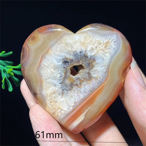 Orange Carnelian Druzy Agate Heart-ToShay.org